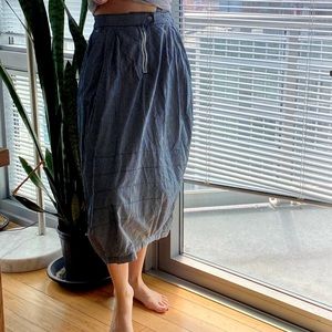 G-Star RAW high waisted parachute midi skirt blue